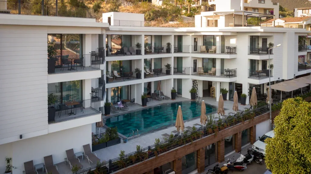 Payava Hotel Kalkan exterior with pool